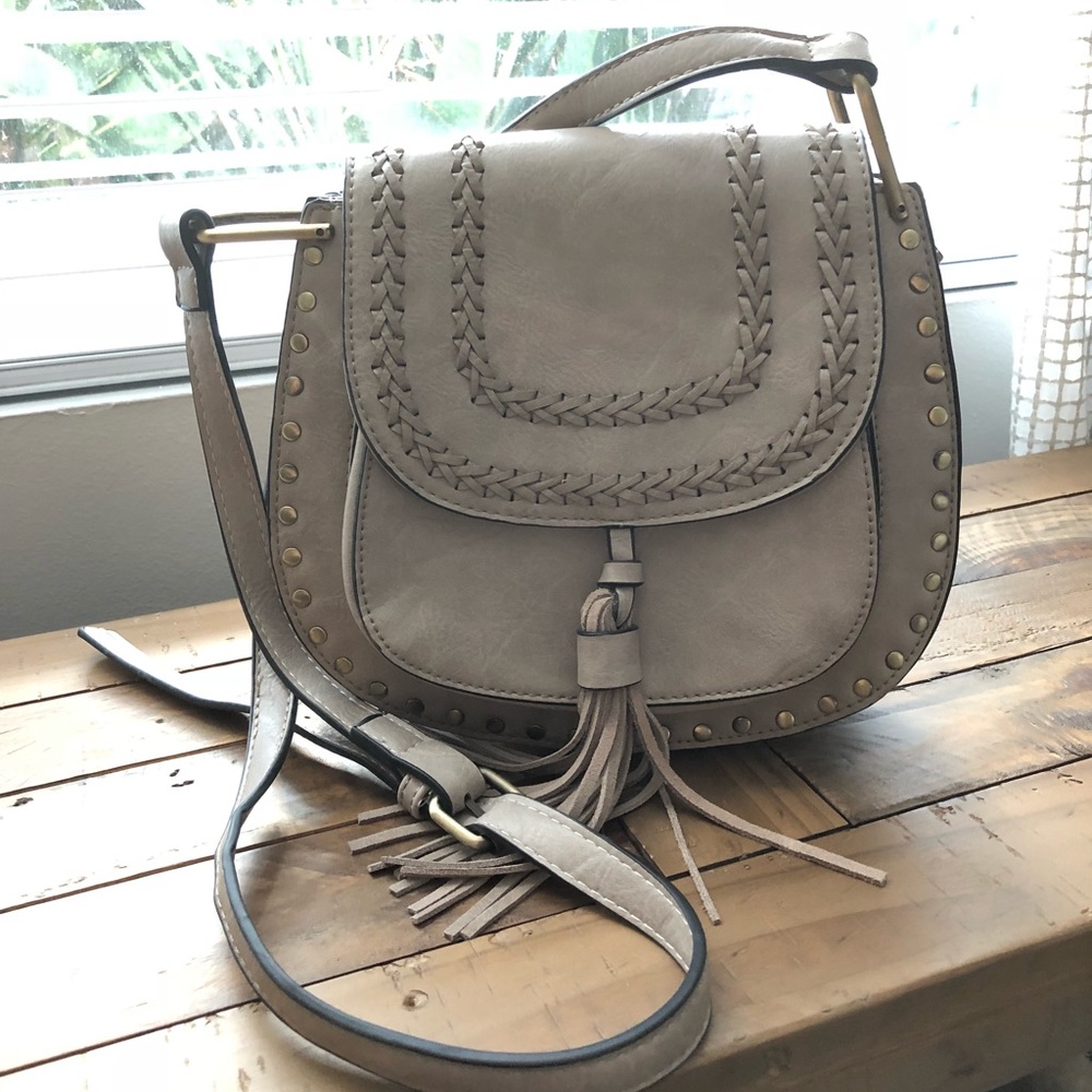 Grey crossbody bag